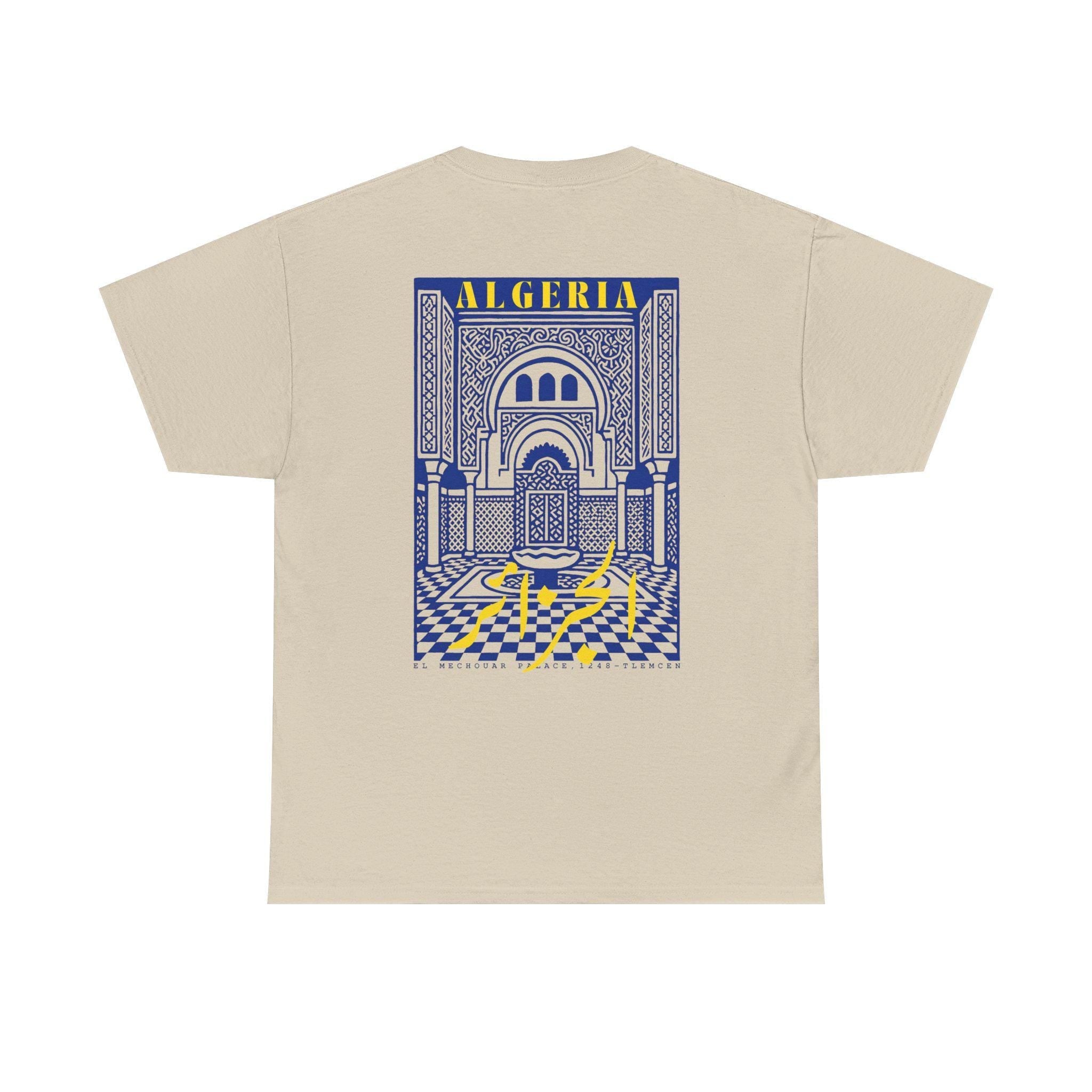 Algerian Heritage Unisex Cotton Tee, Casual Wear, Travel Souvenir, Gift for Culture Lovers, Statement Shirt