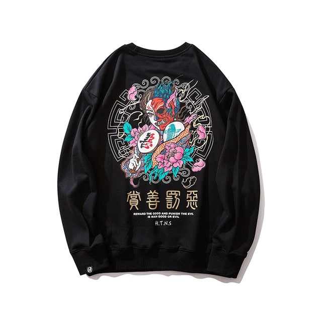 Japanese Demon  Men Harajuku Casual Streetwear