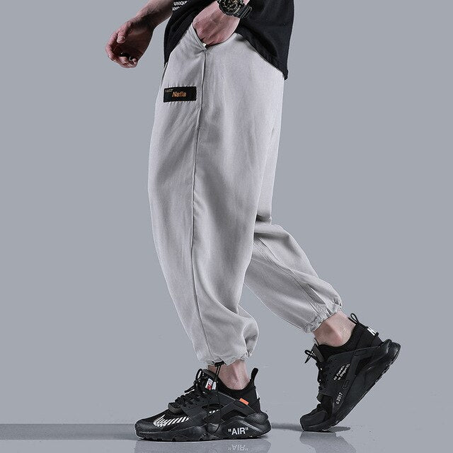 Men Jogger Solid color  Side Pockets Loose Style Men's Sweatpants Fashion Harajuku High Street Casual Pants 5 Colors