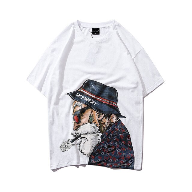 Men Fashion Old Man Printed Men's Tee Shirts Short Sleeve T Shirt Casual High Street Tees Summer Streetwear