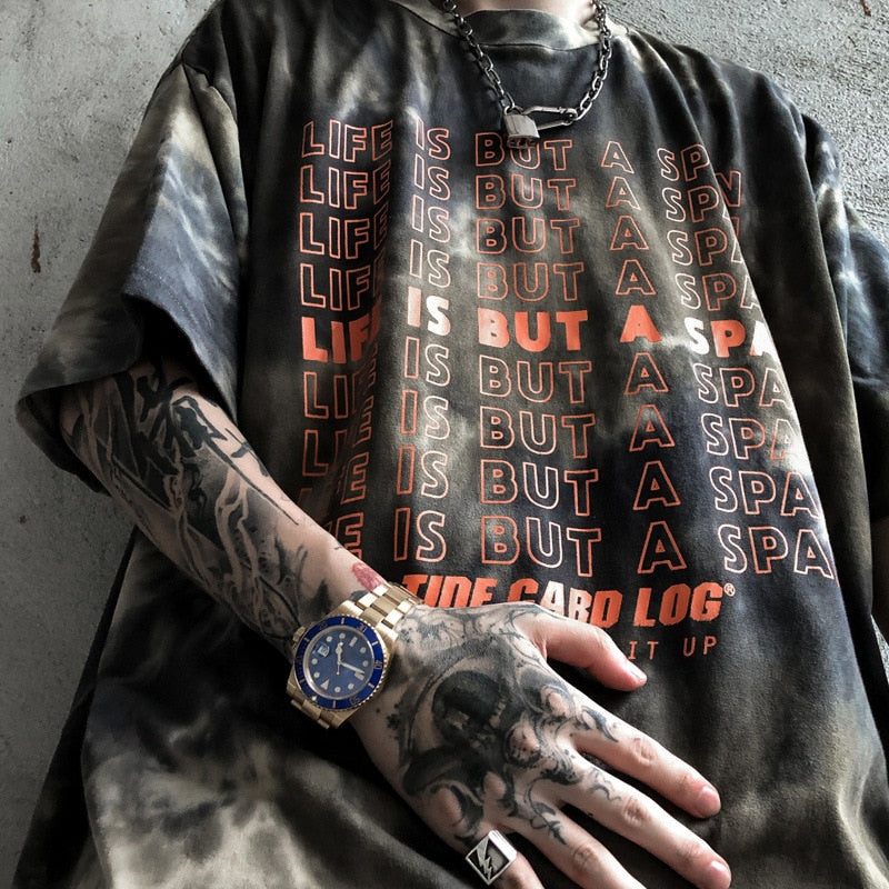 Hip Hop Tops Tees Men Casual Vintage Tshirts Summer Streetwear Pullover Couple Wear T-shirts Print Cotton