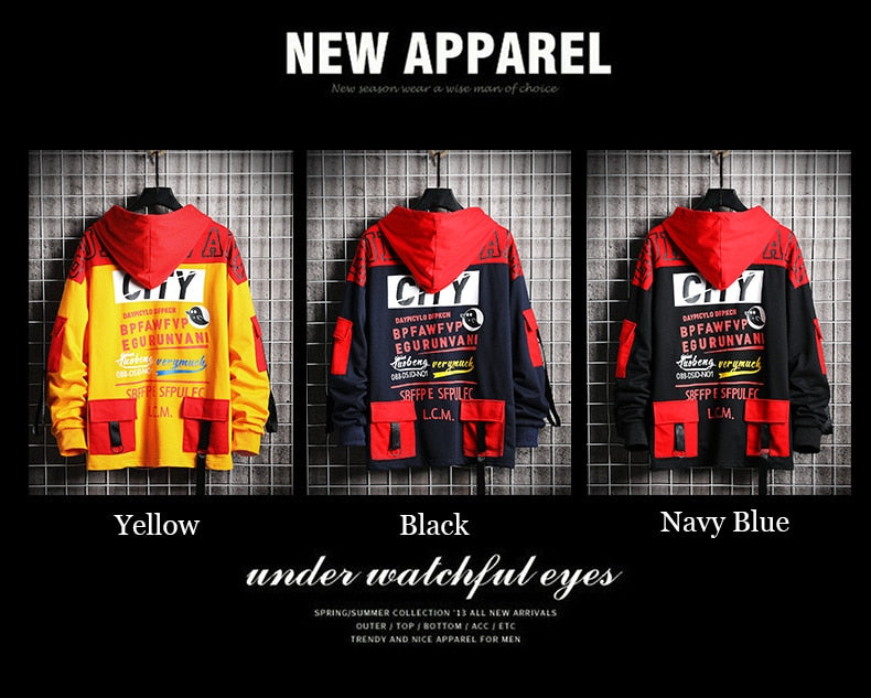 Hip Hop Hoodies Men New Autumn Fashion Skateboards Casual Sweatshirt Male Japanese Harajuku Streetwear Men Hoodie