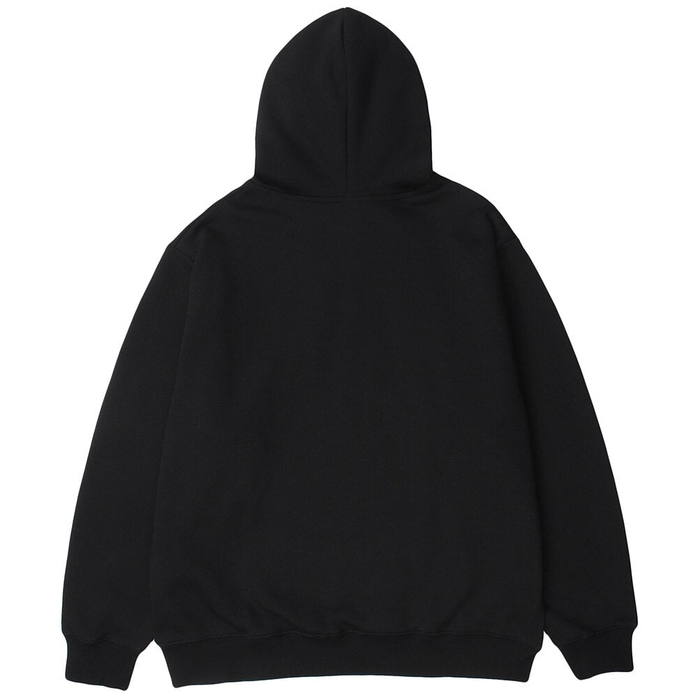 Hoodies Men Tearing Newspaper Cute Bear Print Pullovers High Street Style Hipster Casual Tops Loose Unisex Streetwear