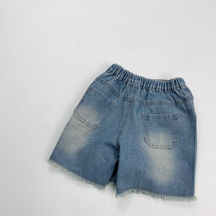 Arrival Summer Unisex Street Fashion Cool and Casual Washed Denim Shorts