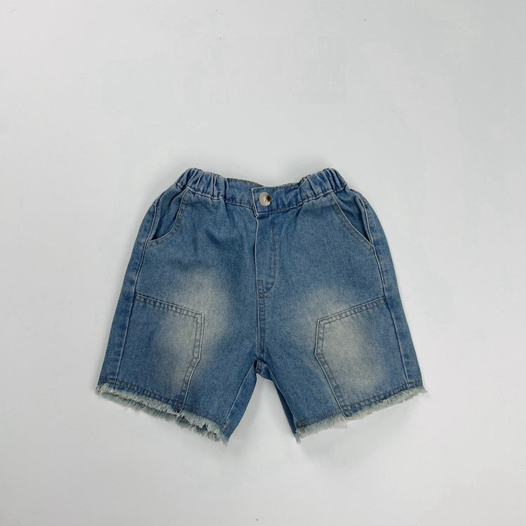 Arrival Summer Unisex Street Fashion Cool and Casual Washed Denim Shorts